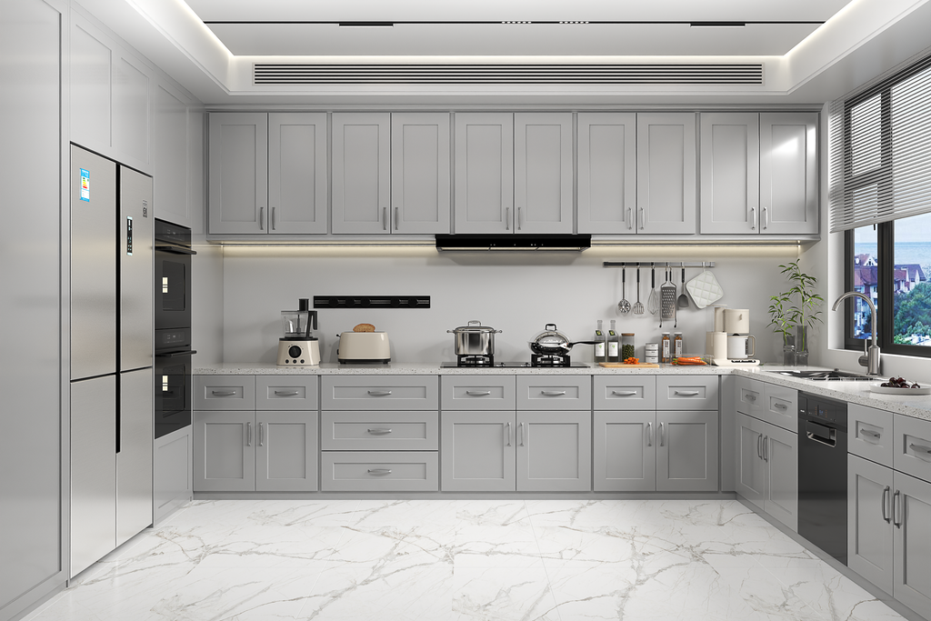 French Grey Shaker Base Cabinet