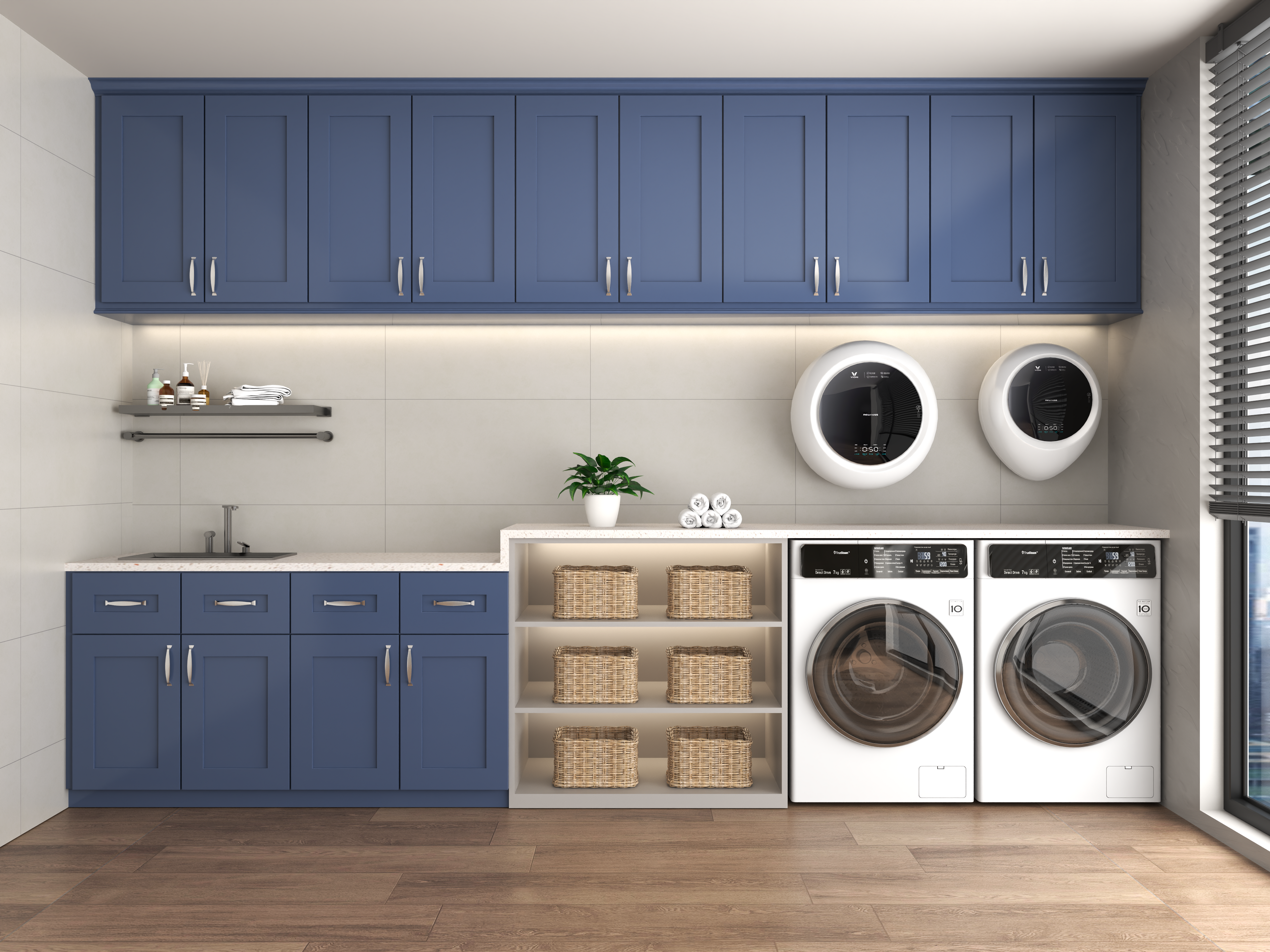Navy Blue Shaker Base Cabinet