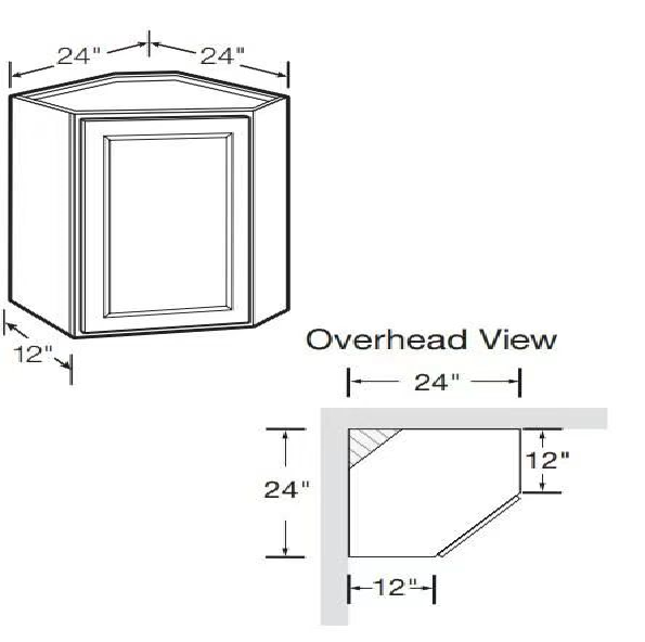Shaker Style Diagnal Wall Cabinet different color for options