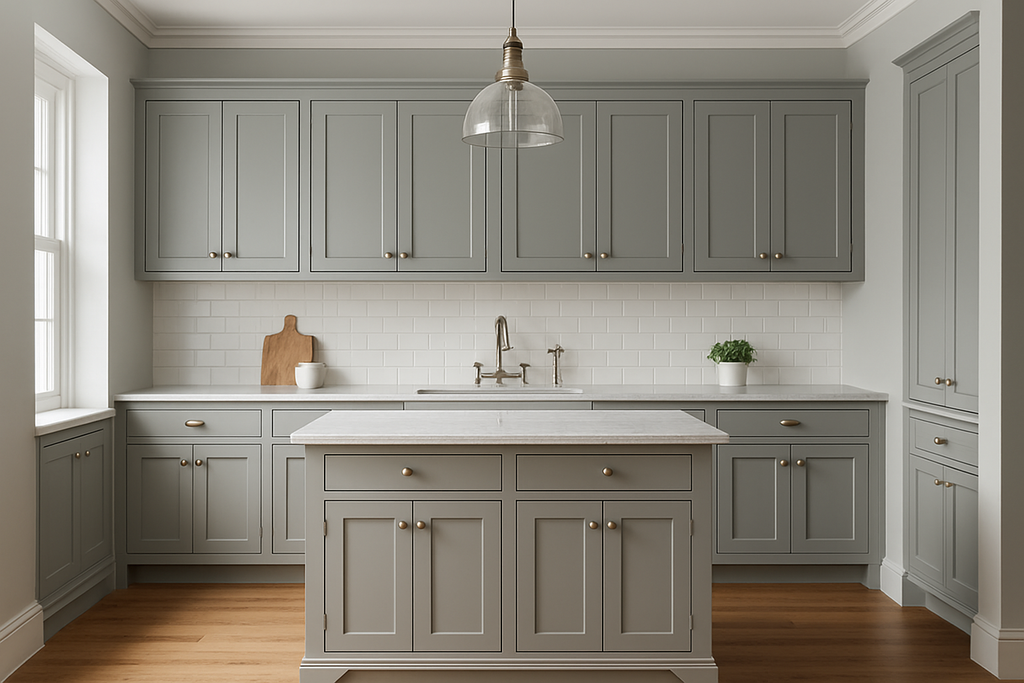 French Grey shaker kitchen design